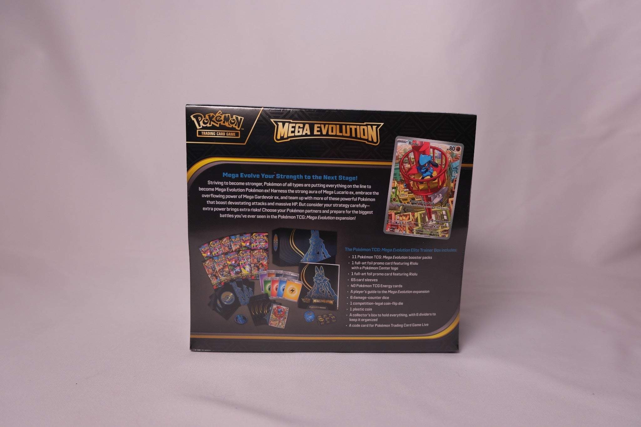 Mega Evolutions Pokemon Center Elite Trainer Box Lucario