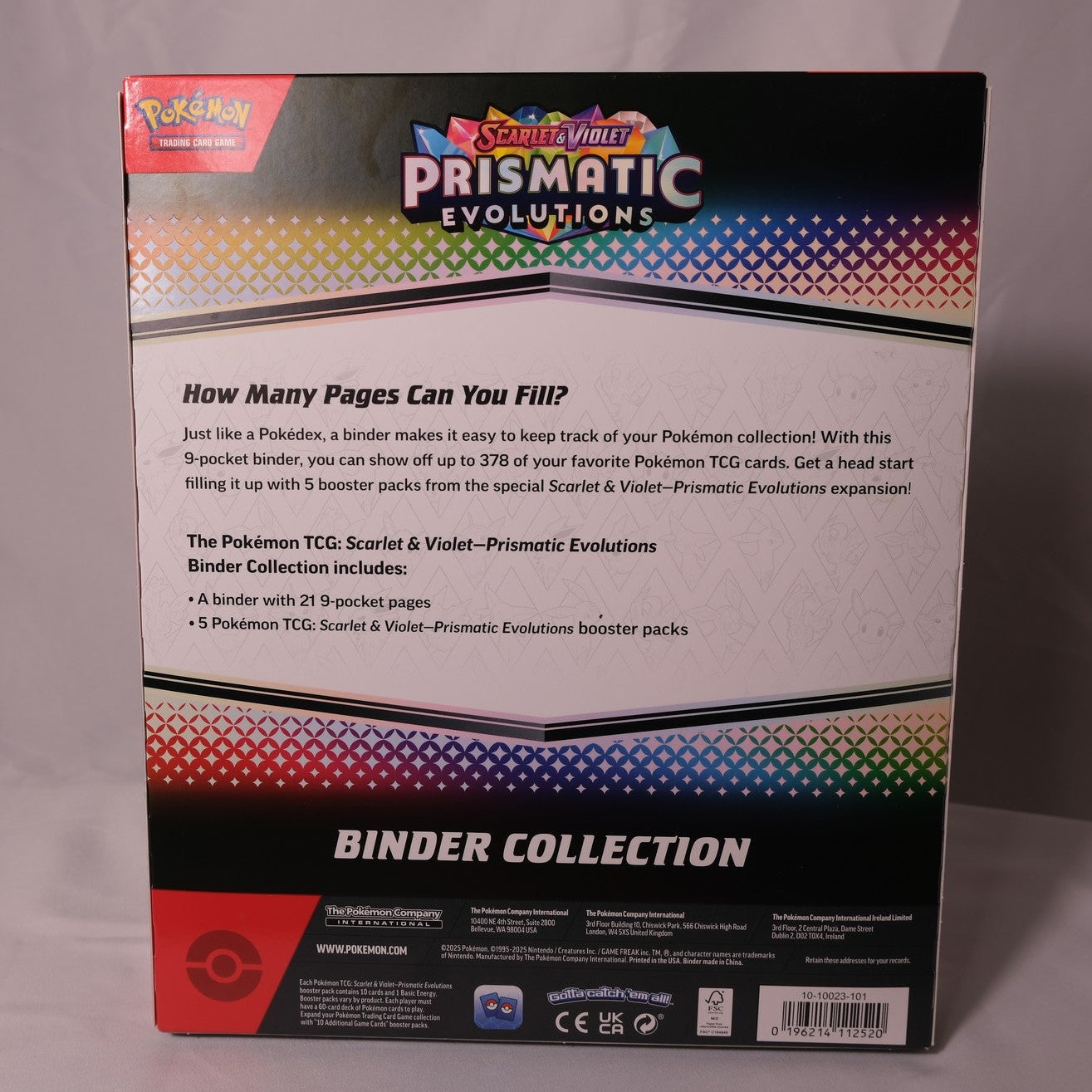 Pokemon TCG: S&V Prismatic Evolutions Binder Collection Box